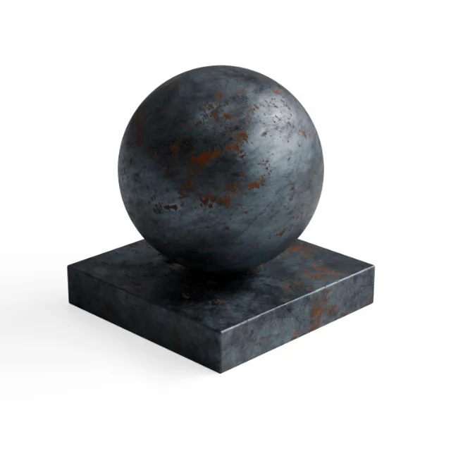 Metal 119 - Dark blue-grey rust-speckled metal — Hero view