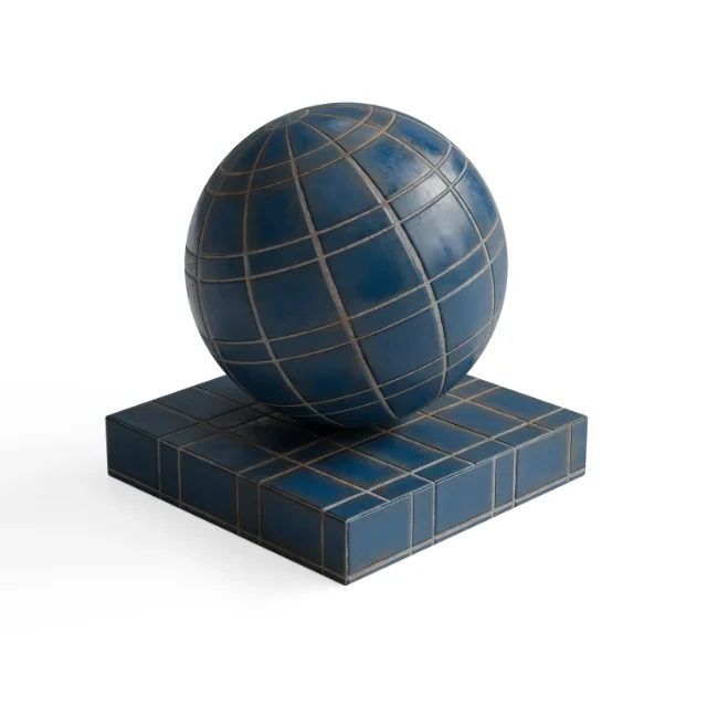 Tile 449 - Weathered Navy Blue Square Tiles — Hero view