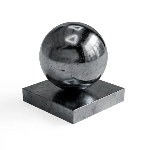 Metal 99 - Dark silver pitted polished metal — Hero view