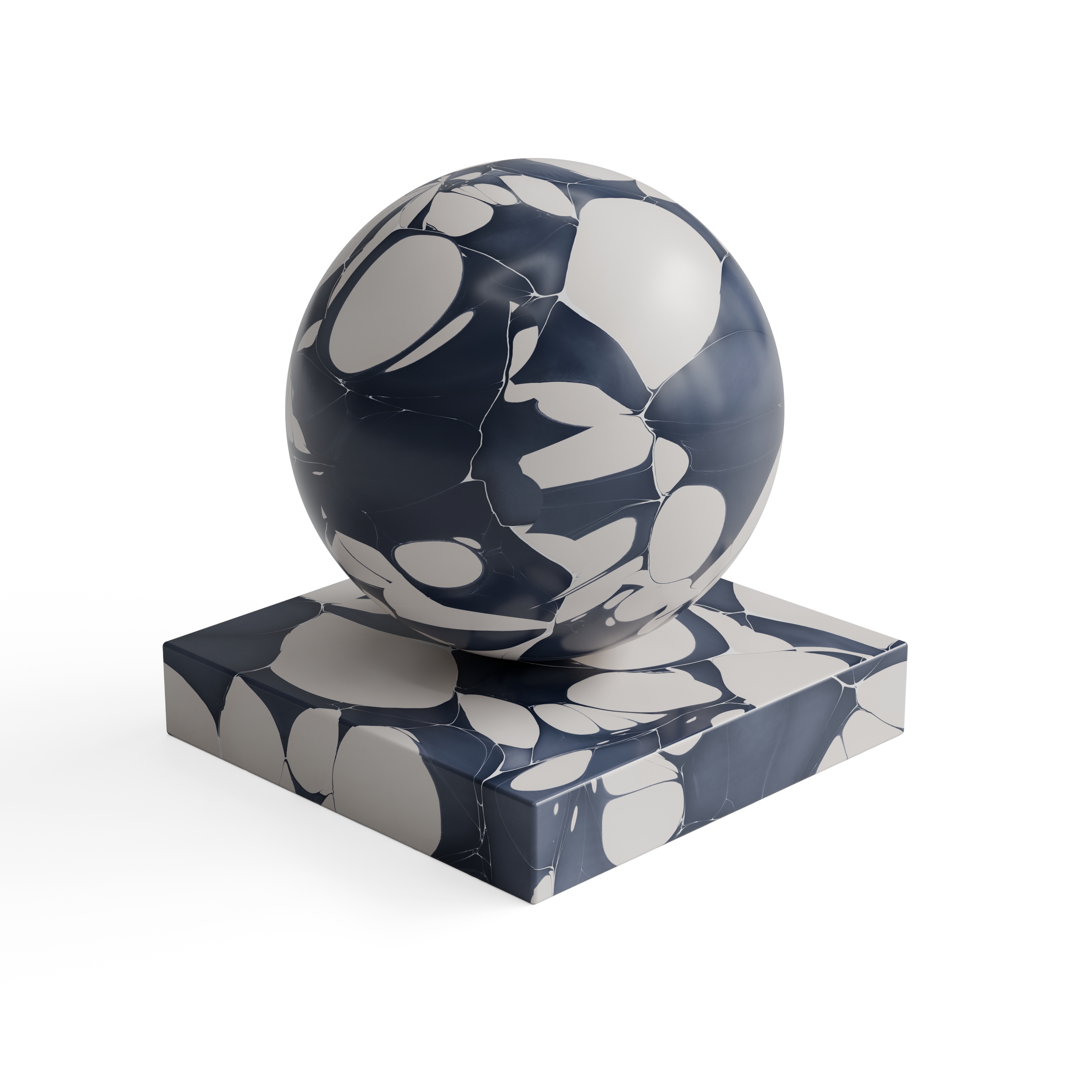 Mission - Navy and Ivory Abstract Botanical Surface — Hero view