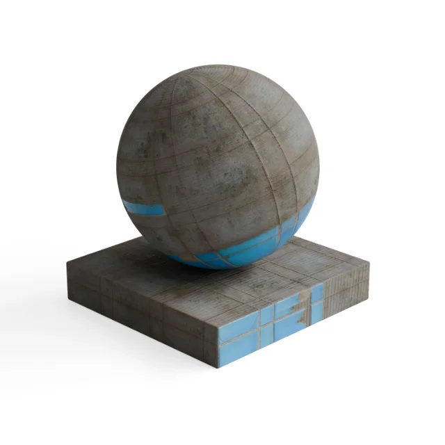 Tile 447 - Heavily Worn Blue Square Tiles — Hero view