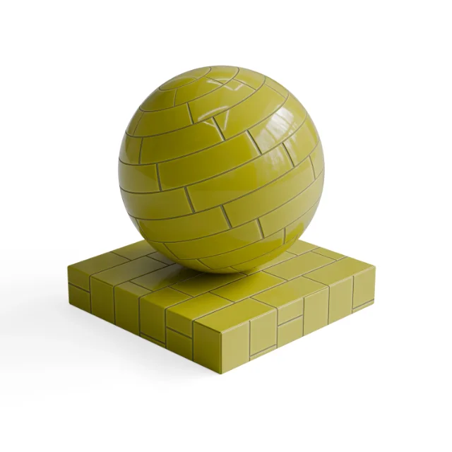 Tile 335 - Mustard Yellow Glossy Subway Tiles — Hero view