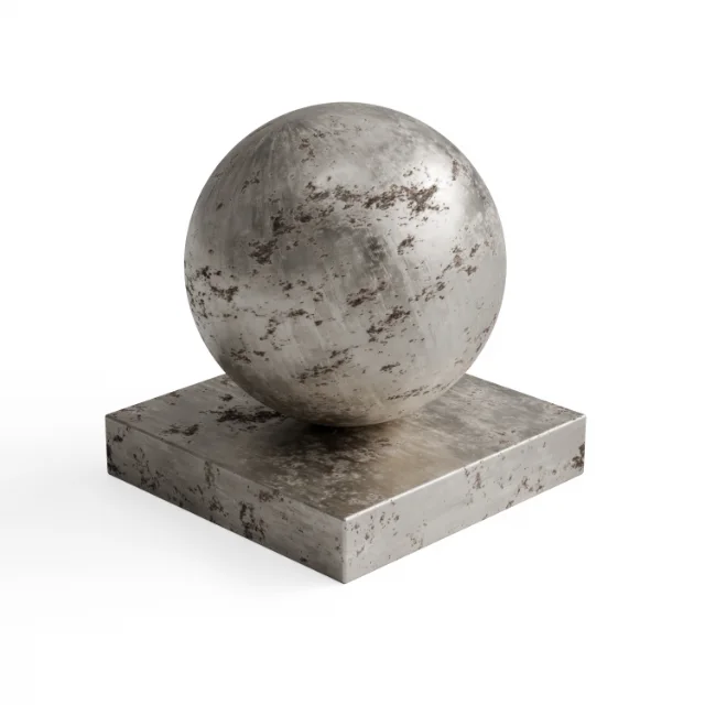 Metal 189 - Warm silver heavily pitted metal — Hero view