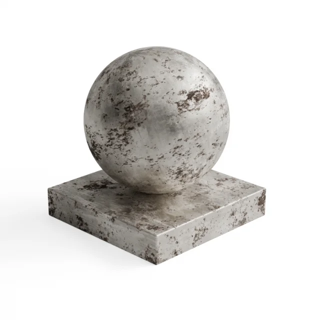 Metal 198 - Pale silver dark-speckled metal — Hero view