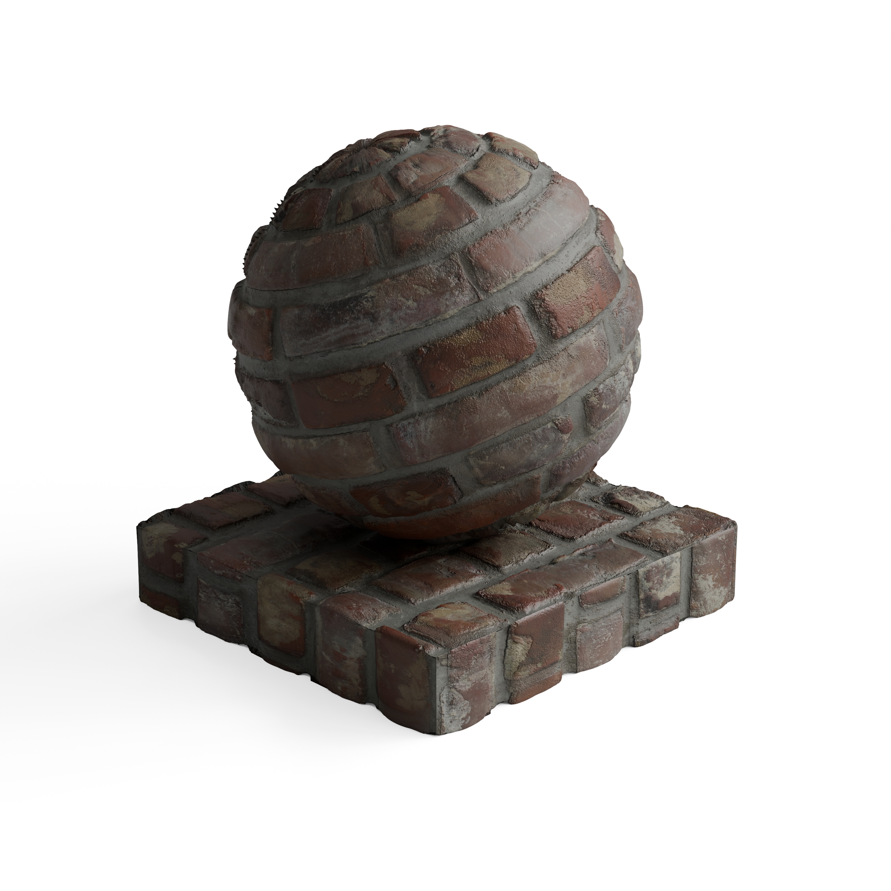 Brick 3 - Dark brown weathered brick — Hero view