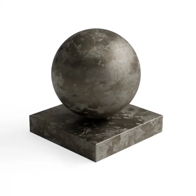 Metal 113 - Olive-brown patchy weathered metal — Hero view
