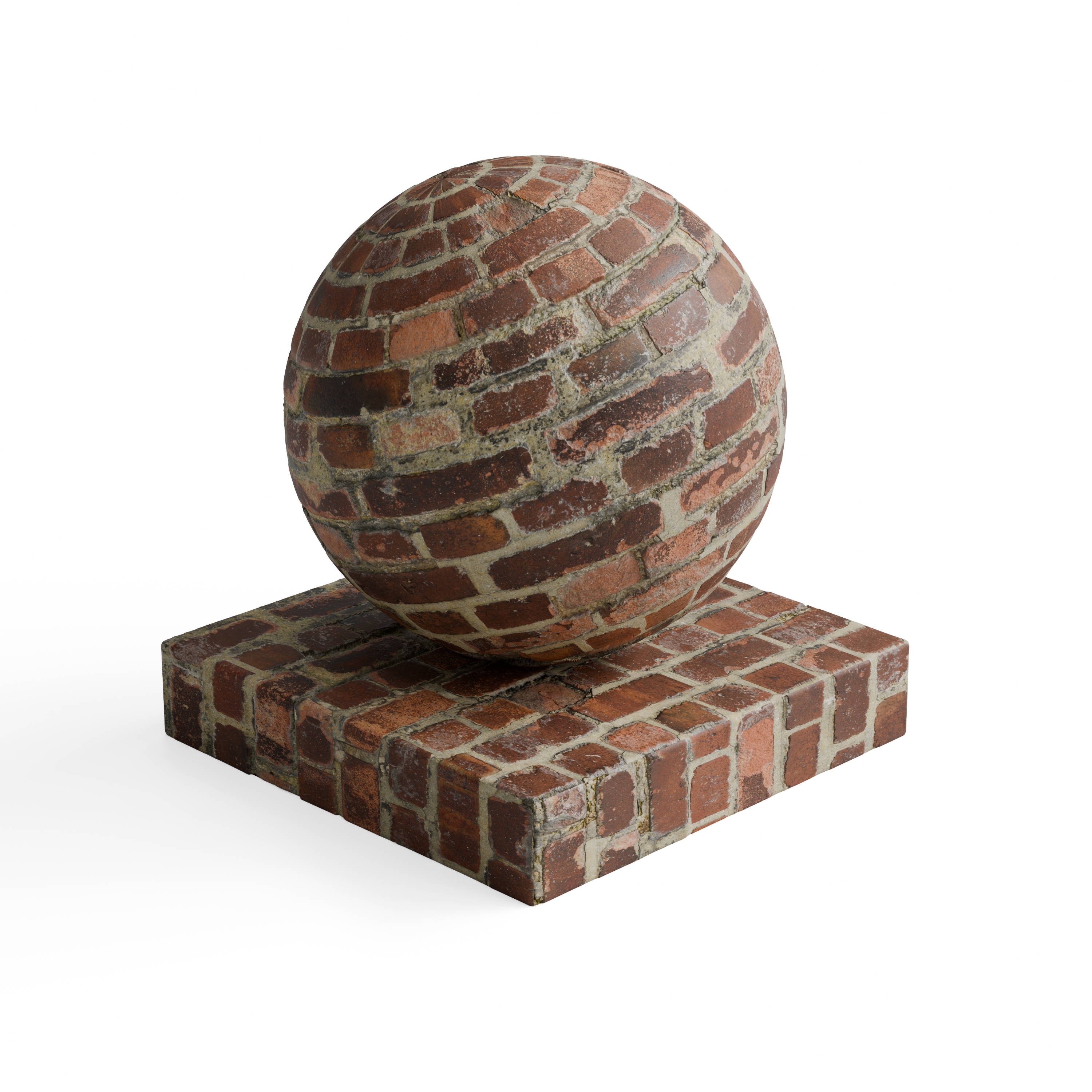Brick 108 - Deep red distressed brick — Hero view