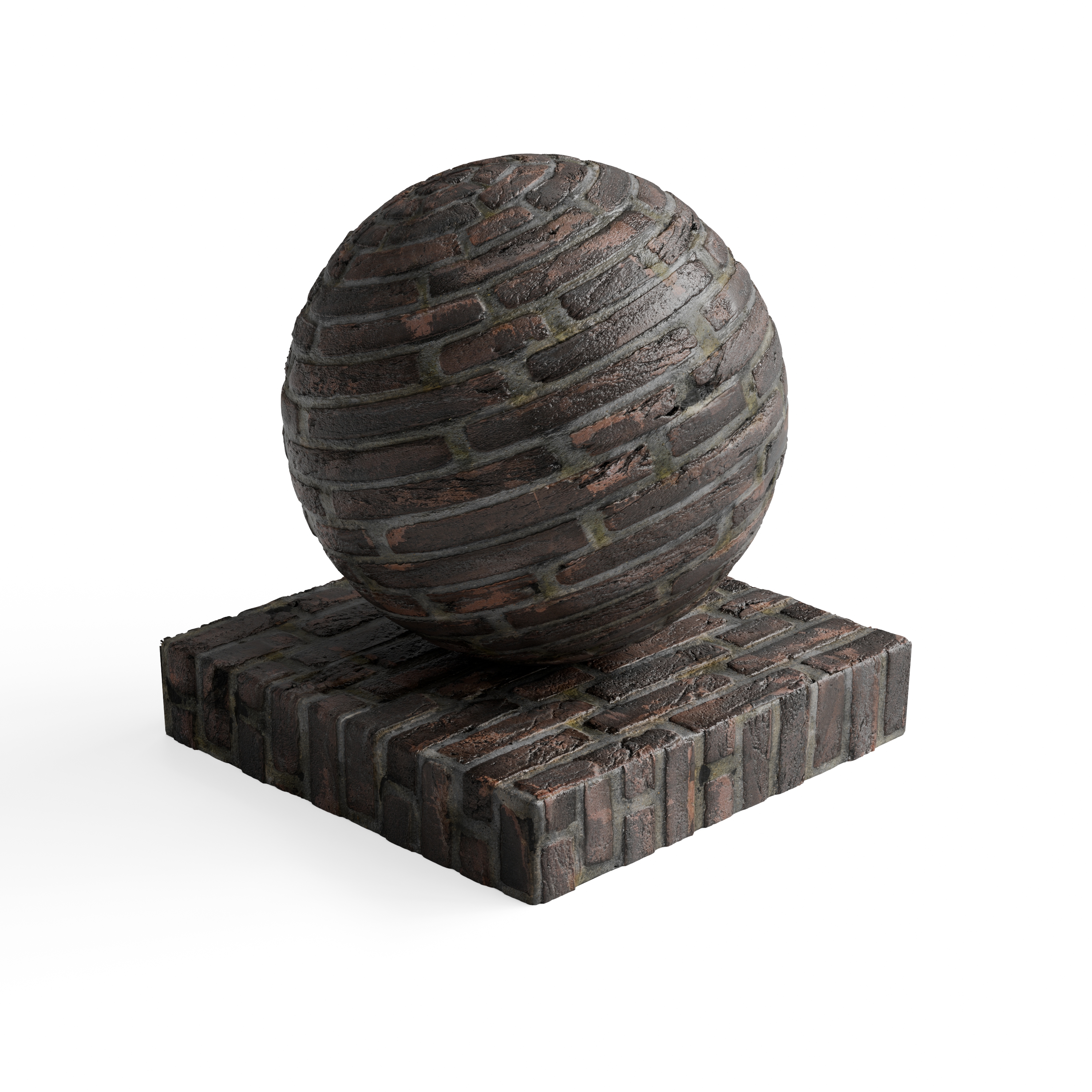 Brick 75 - Dark brown-black rustic brick — Hero view