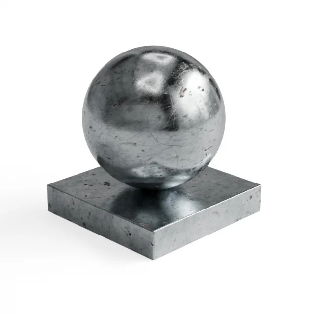 Metal 102 - Light silver speckled polished metal — Hero view