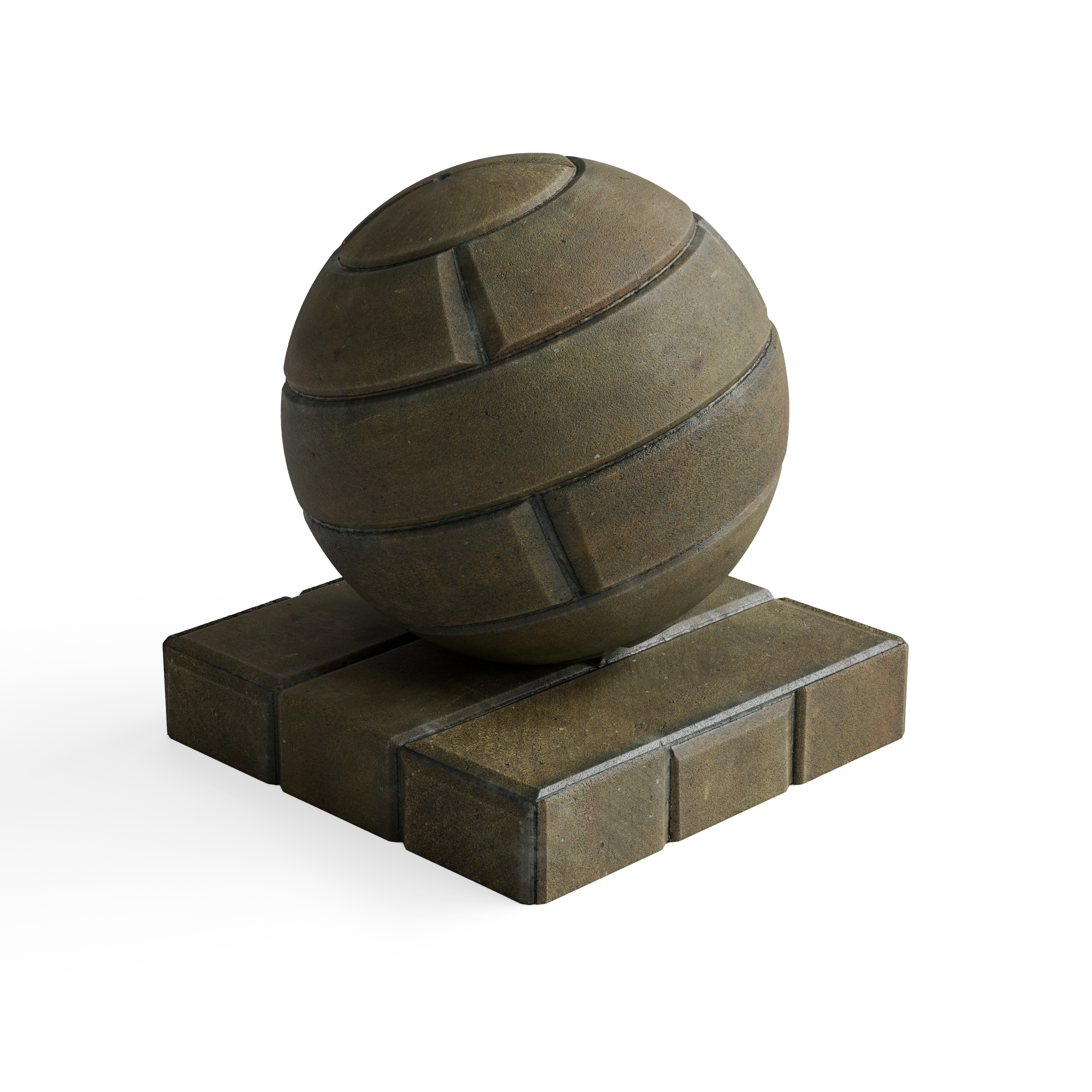 Brick 69 - Dark olive-brown blockwork — Hero view