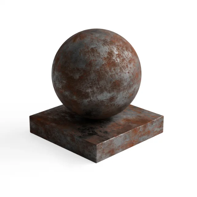 Metal 121 - Brown rusty blue-grey metal — Hero view