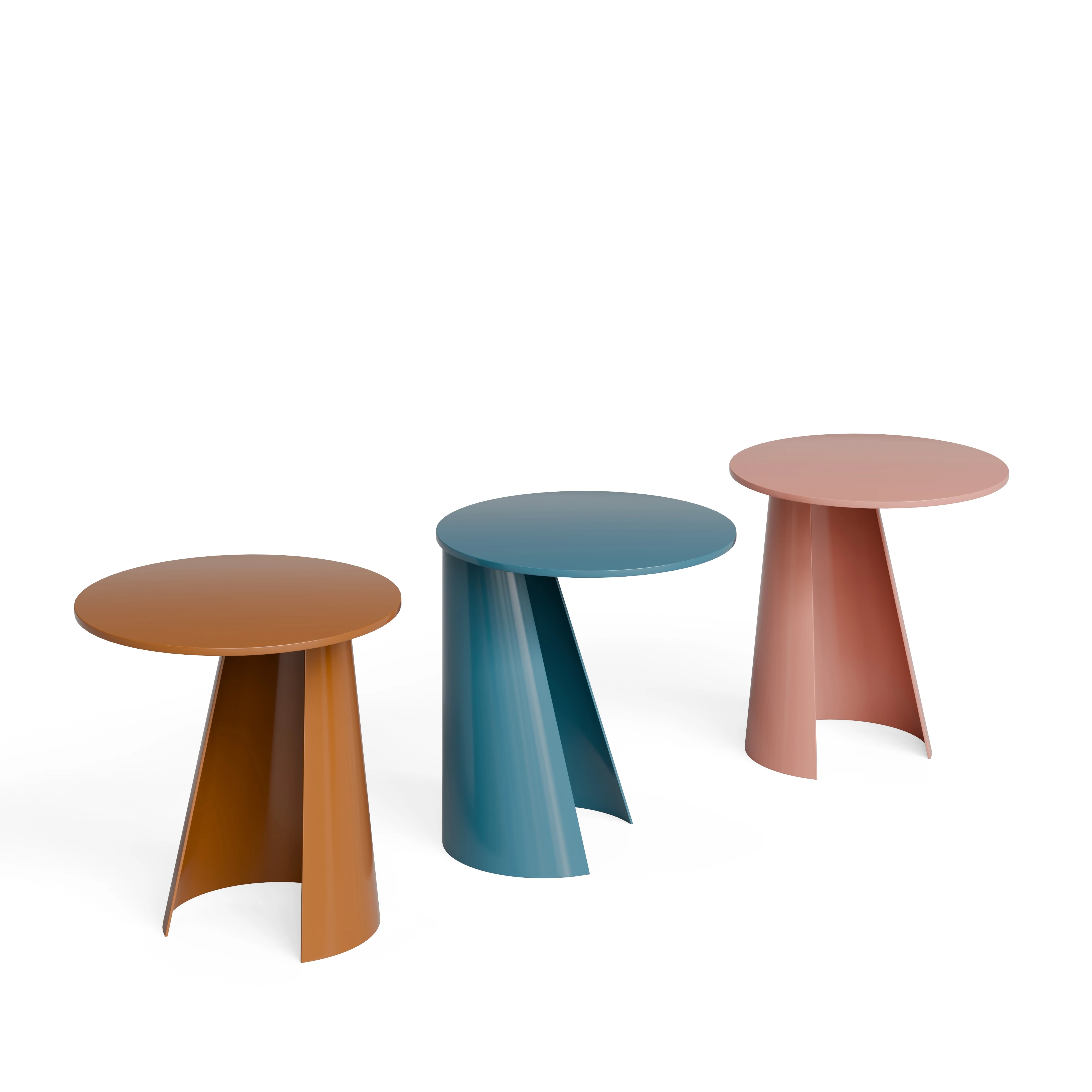 SHAKE Victor - Bronze, Teal and Pink Side Tables (Set of 3) — Hero view