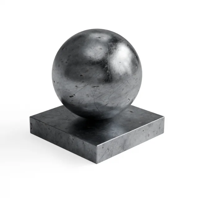 Metal 100 - Silver-grey mottled polished metal — Hero view
