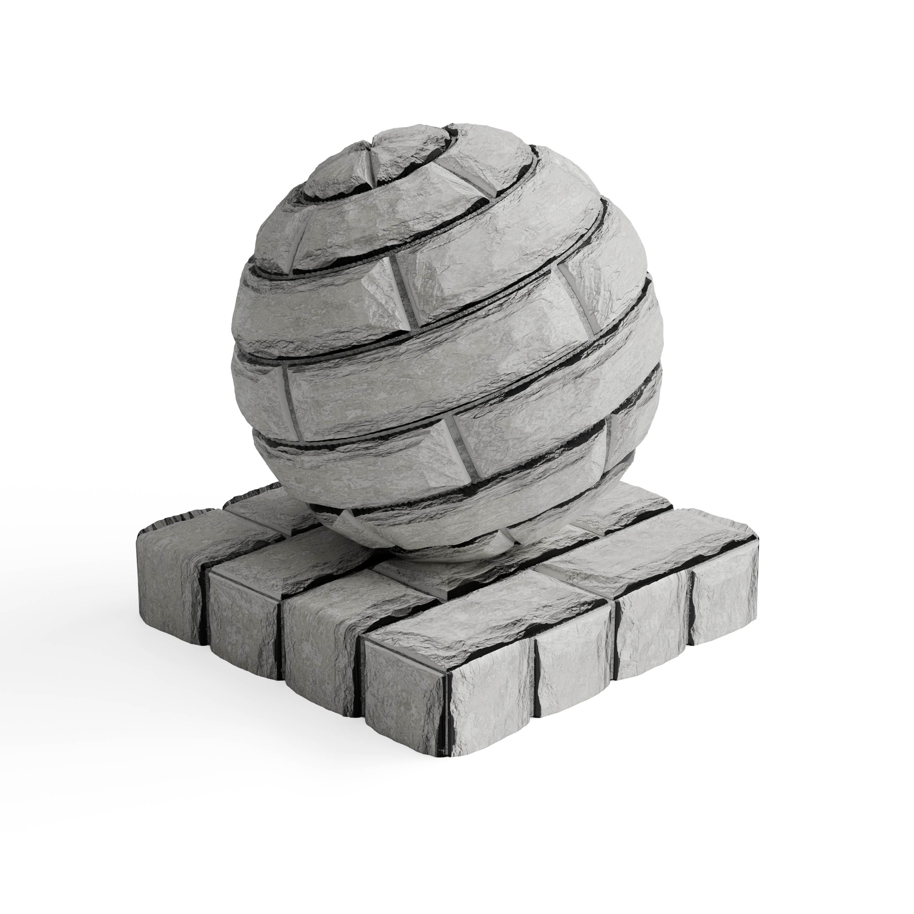 White Stone Wall - Rectangular Blocks — Hero view
