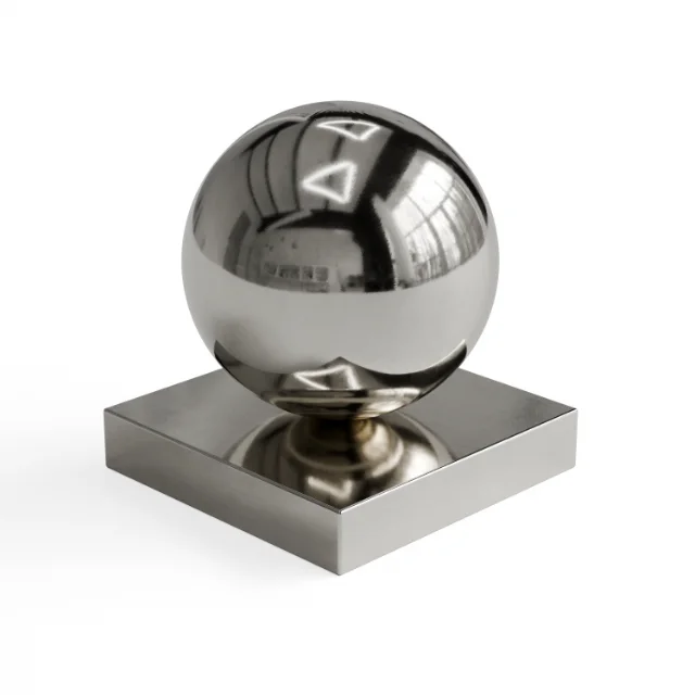 Metal 196 - Warm silver mirror-polished metal — Hero view
