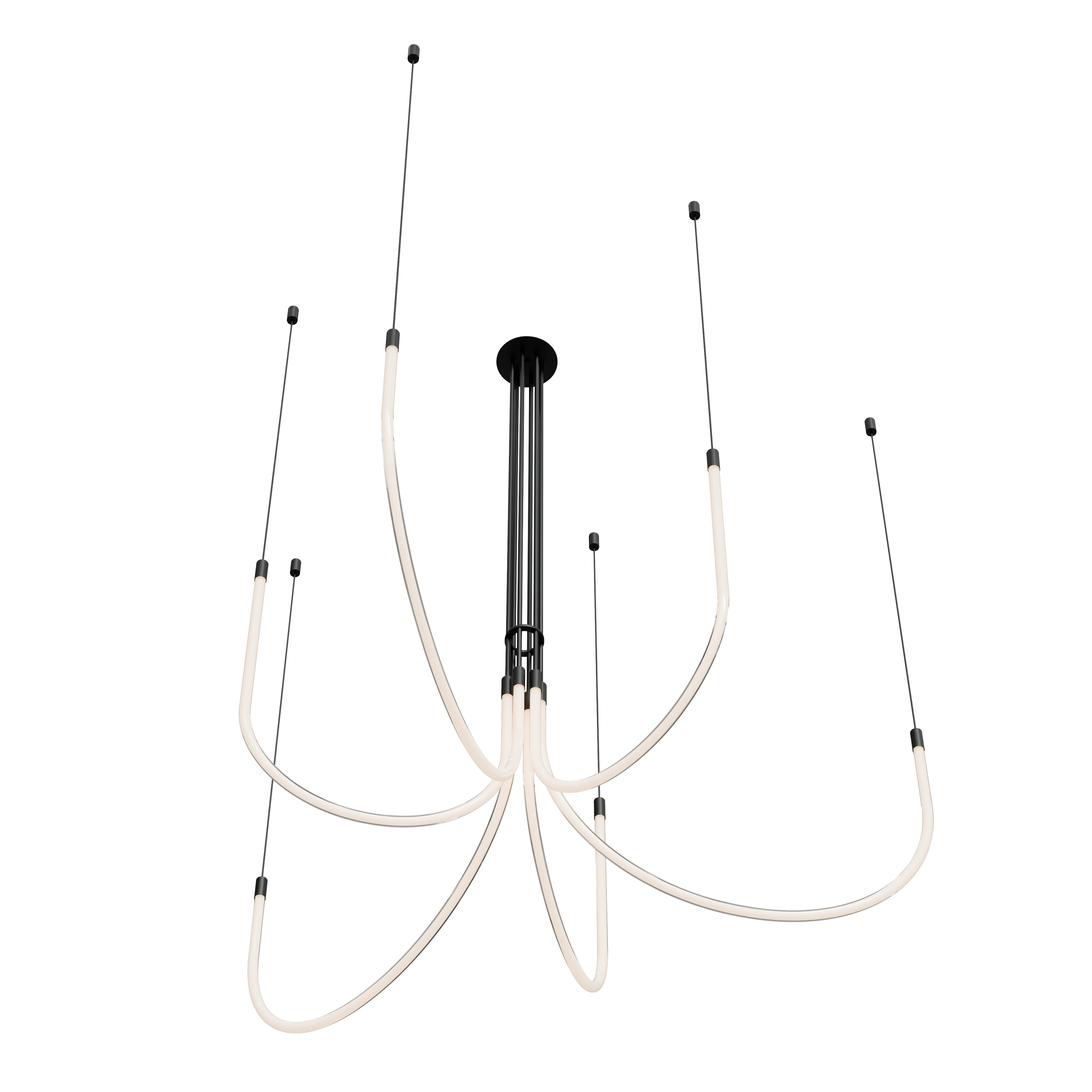 Aromas del Campo Cram - Black and Opal Pendant Chandelier — Hero view