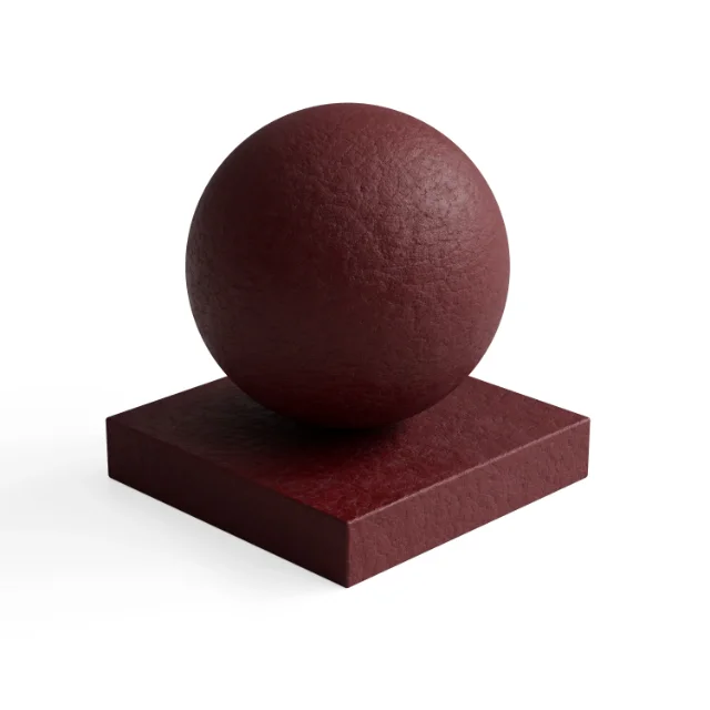 Leather 5 - Burgundy Grained Leather — Hero view