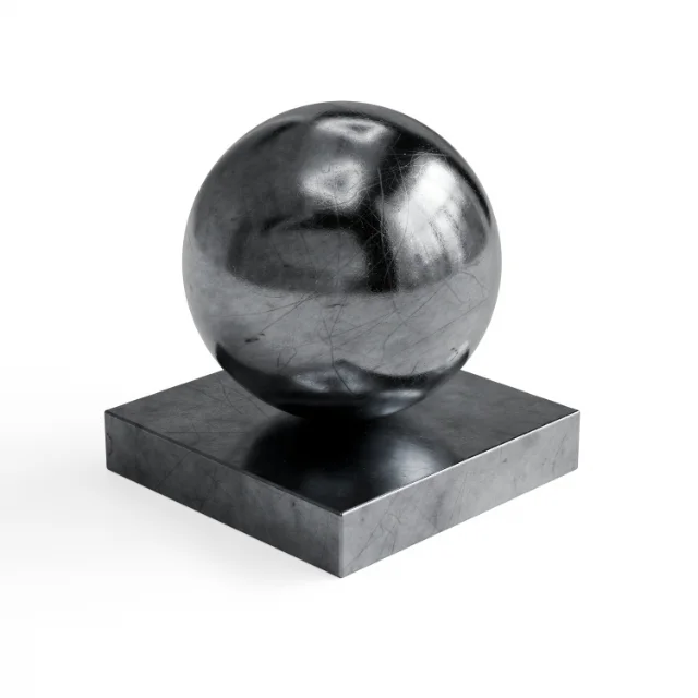 Metal 101 - Dark silver worn glossy metal — Hero view