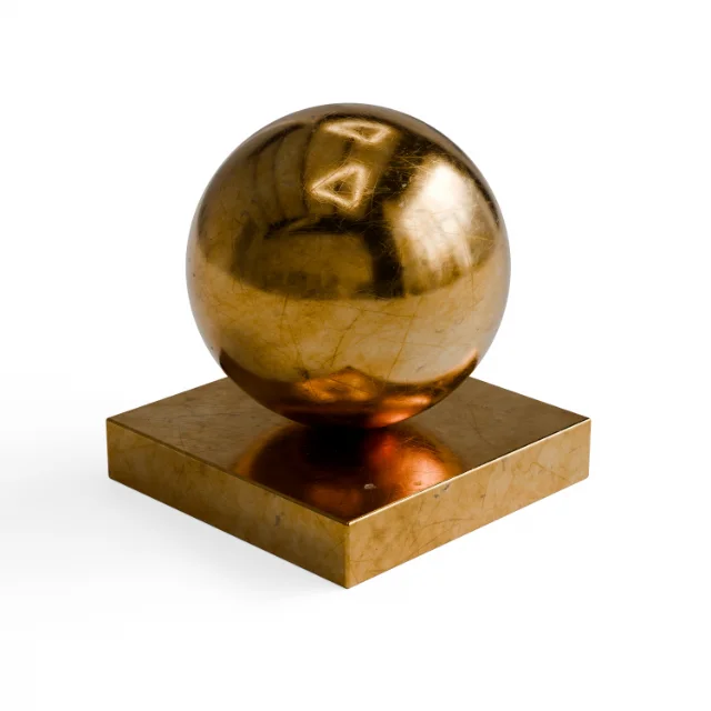 Metal 105 - Golden yellow weathered polished metal — Hero view