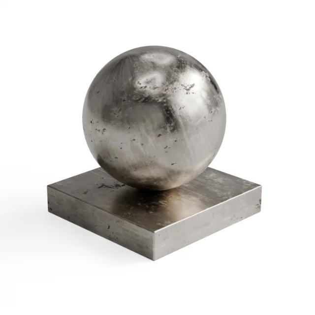 Metal 188 - Warm silver worn mottled metal — Hero view