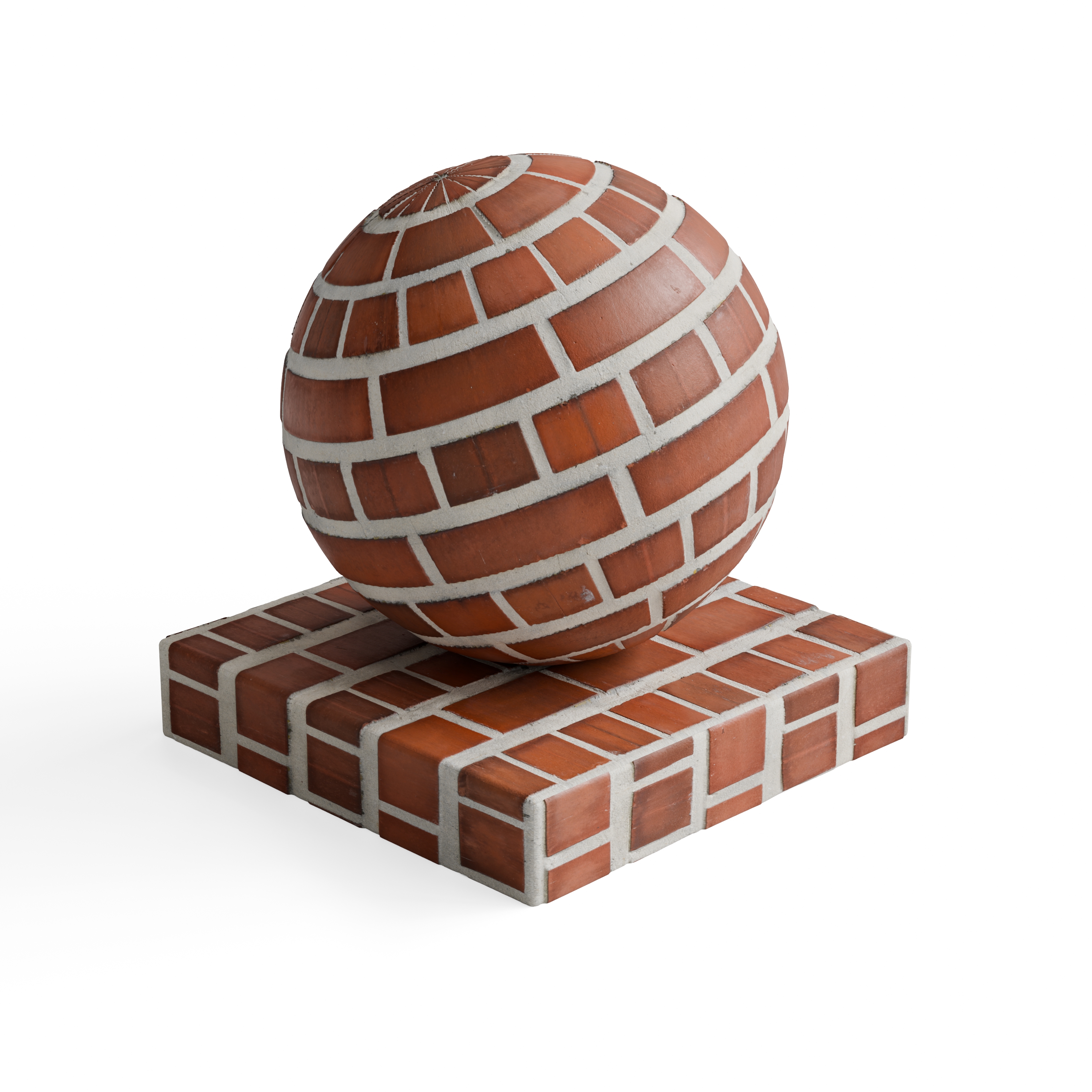 Brick 115 - Dark red grid-bond brick — Hero view