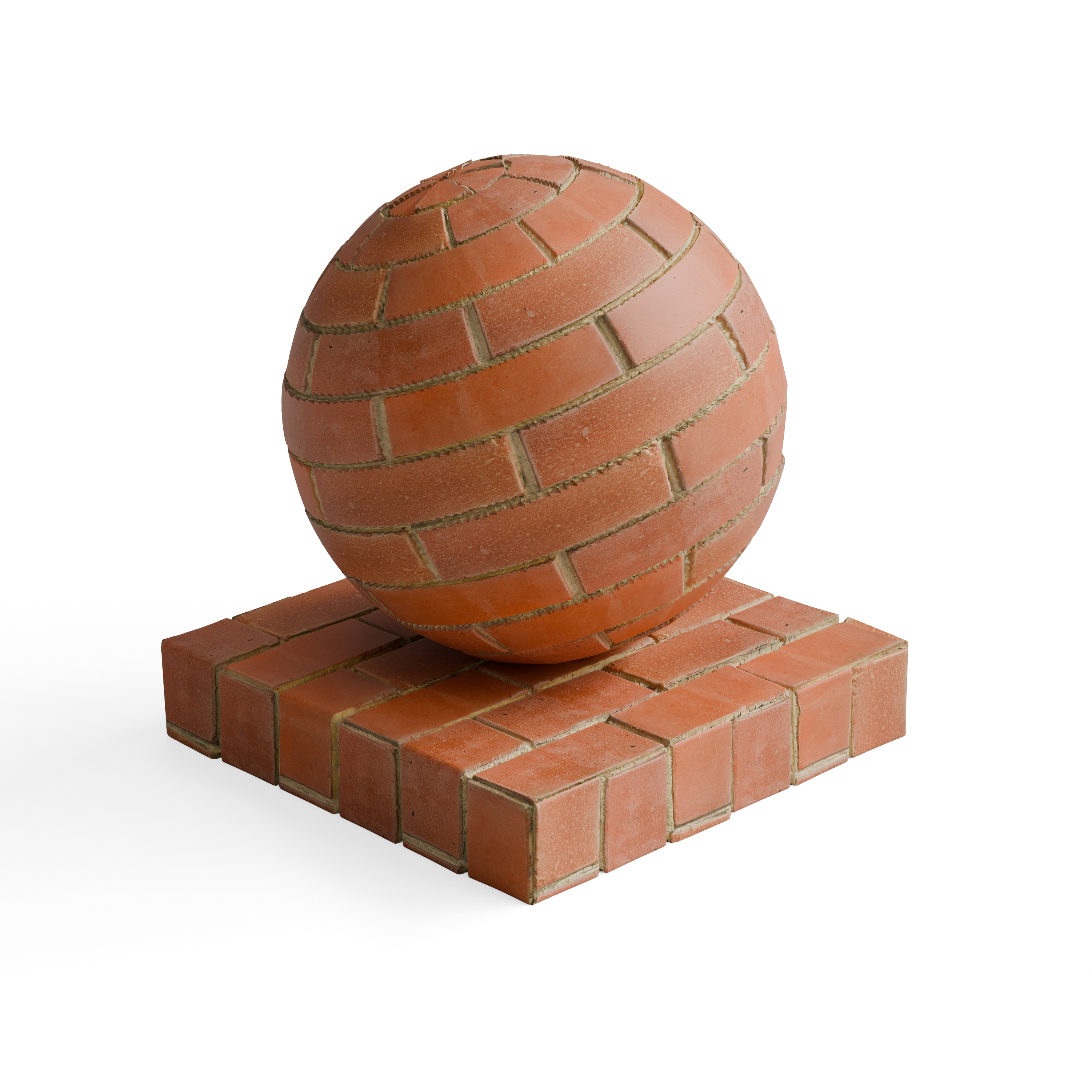 Brick 71 - Red-orange weathered brick — Hero view