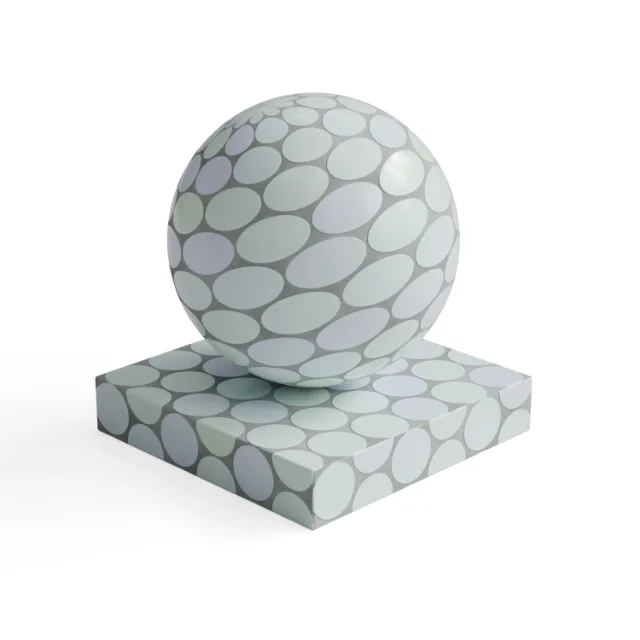 Tile 308 - Pale Green Circular Mosaic — Hero view