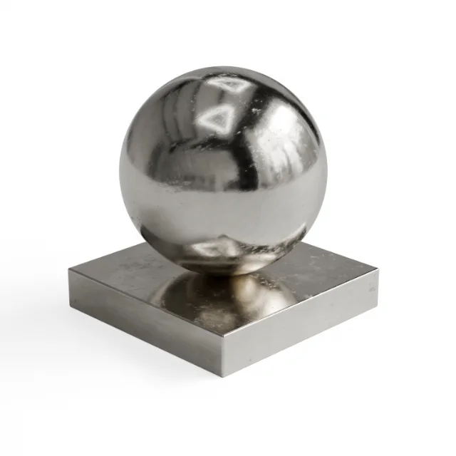 Metal 197 - Warm silver subtly weathered polished metal — Hero view
