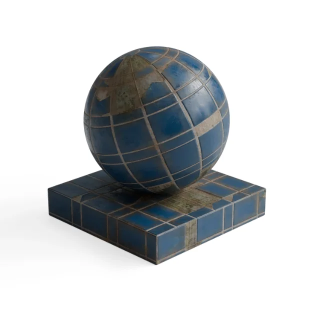 Tile 450 - Patchy Navy Blue Square Tiles — Hero view