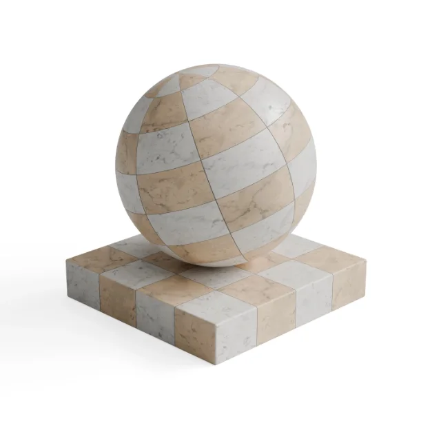 Tile 315 - Beige and Cream Checkerboard Tiles — Hero view