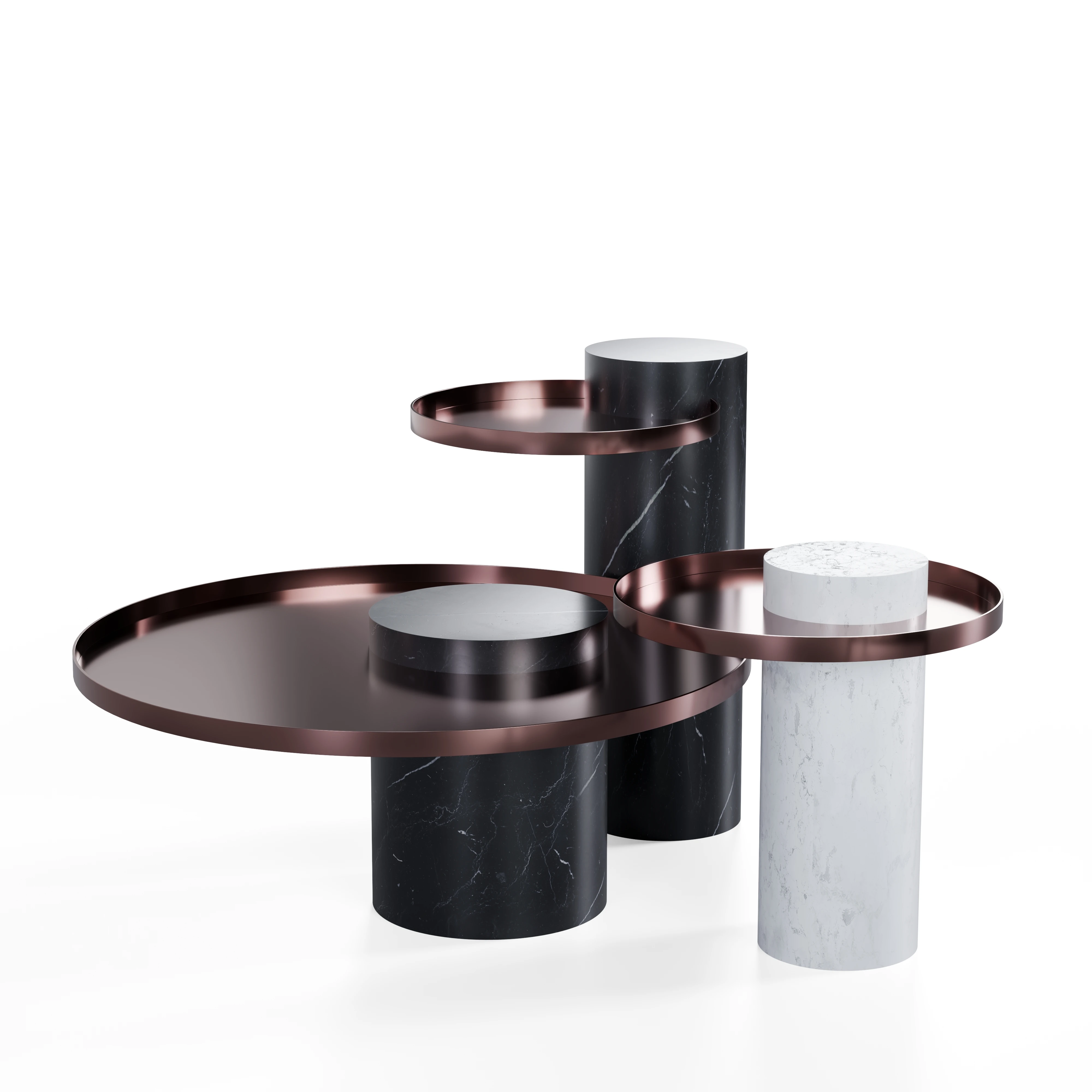 La Chance Salute - Bronze-Tone Marble Table Set — Hero view