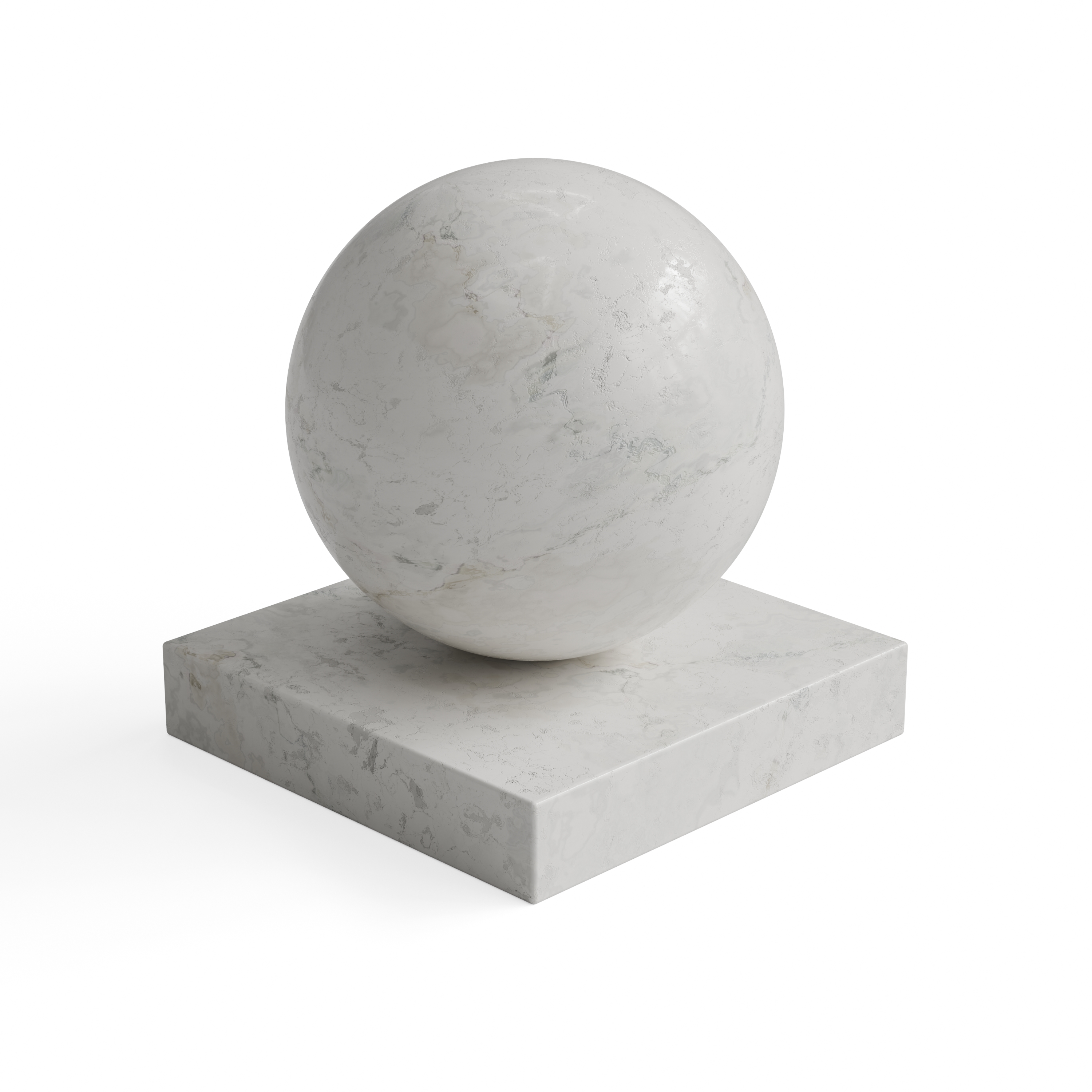 Marble 41 - Soft white subtly veined marble — Hero view