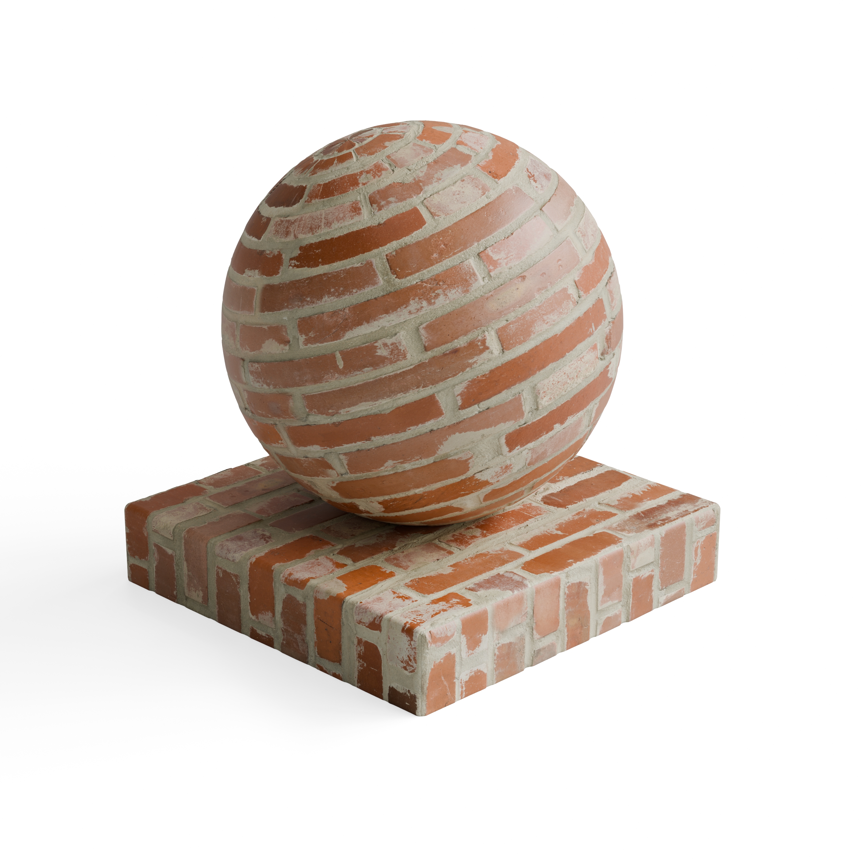 Brick 101 - Pale red whitewashed brick — Hero view