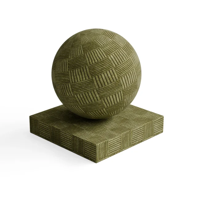 Fabric 127 - Olive Herringbone Fabric — Hero view