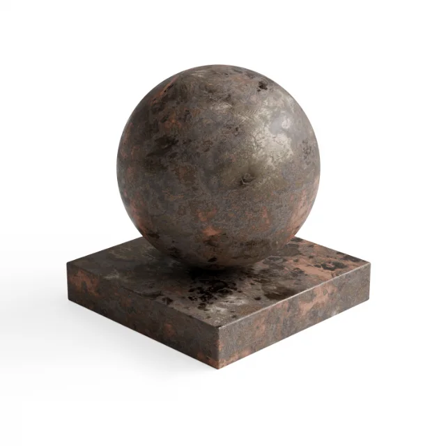 Metal 116 - Dark brown rust-mottled metal — Hero view