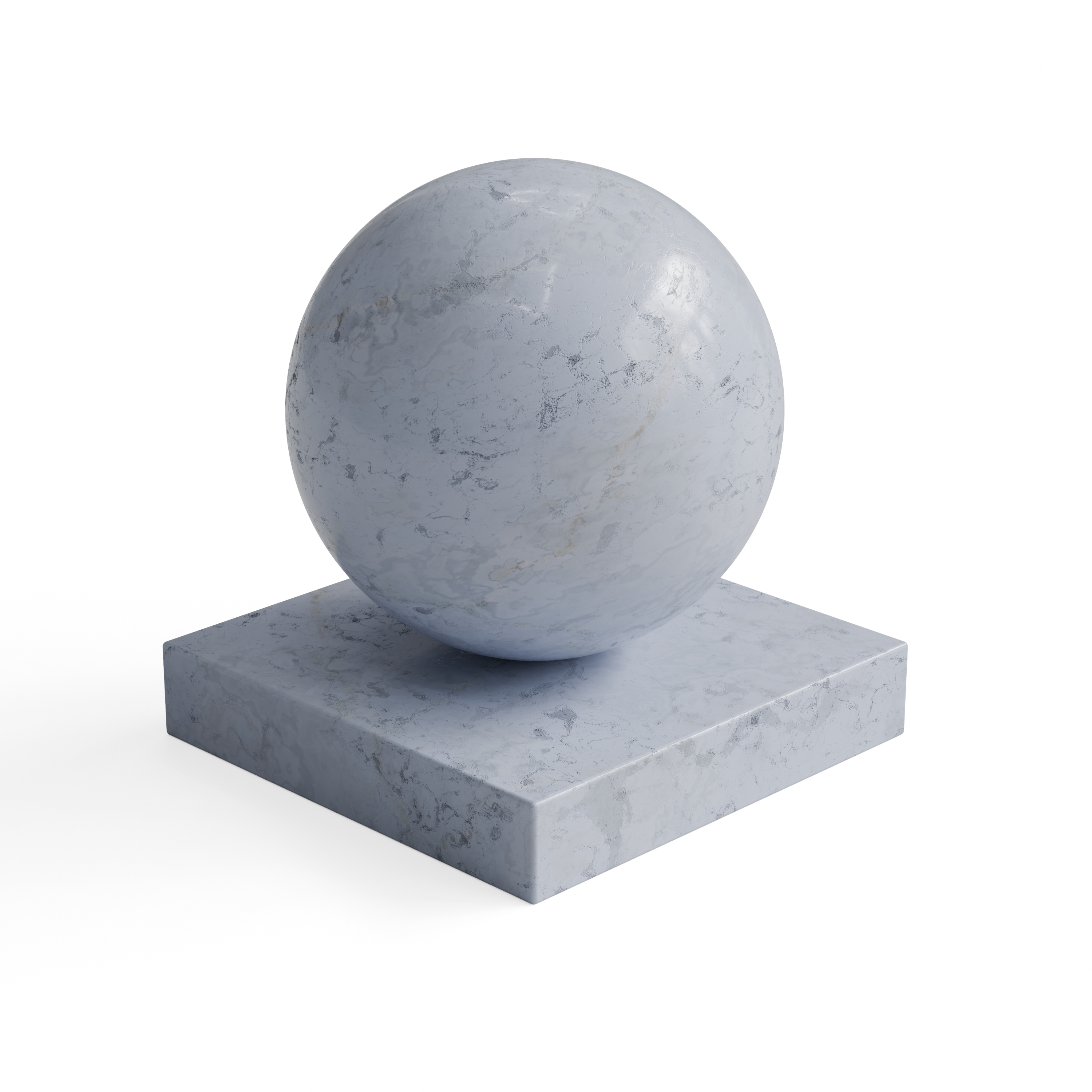 Marble 43 - Pale blue-grey cloudy marble — Hero view