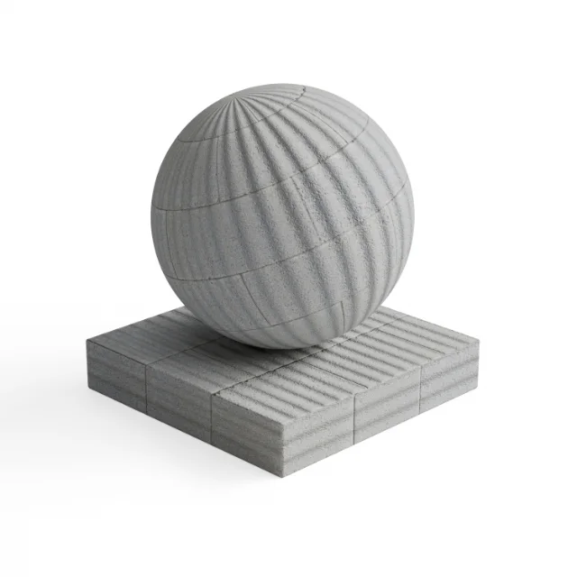 Concrete 112 - Light grey ribbed concrete — Hero view