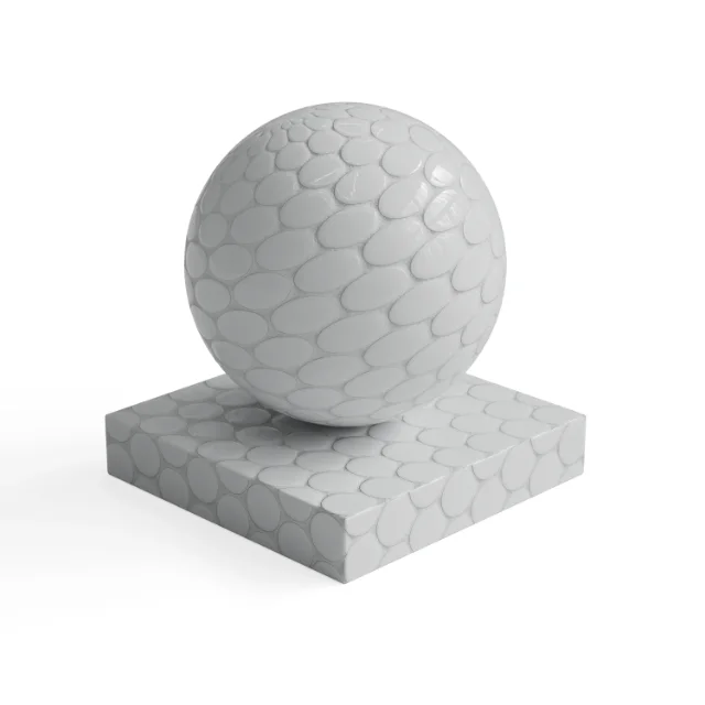 Tile 430 - White Penny Round Mosaic — Hero view